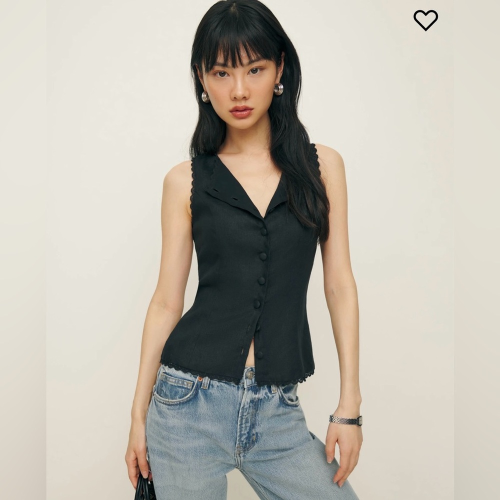 Reformation Amela Linen Top - NWT